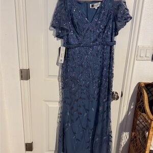 Azazie Blue and Purple Maxi Dress new with tags